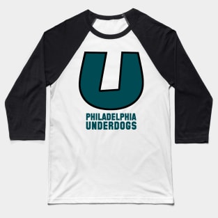 Philadelphia Underdogs (White Variant) Baseball T-Shirt